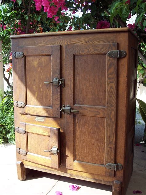 antique general electric ice box|antique wooden ice box.